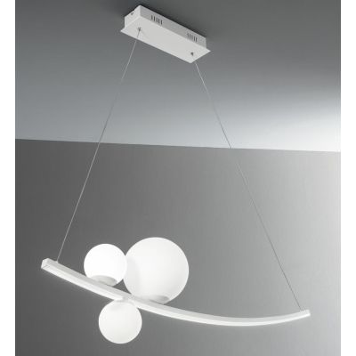 ALTALENA SOSPENSIONE LAMPADARIO BIANCA O ORO LED DIMMERABILE 48W 4800LM DI ONDALUCE ONDALUCE CICIRIELLO - Cristalensi Shop Onlin