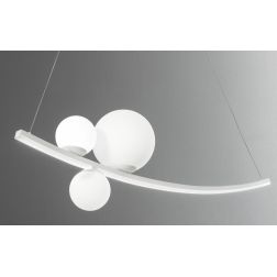 ALTALENA SOSPENSIONE LAMPADARIO BIANCA O ORO LED DIMMERABILE 48W 4800LM DI ONDALUCE ONDALUCE CICIRIELLO - Cristalensi Shop Onlin