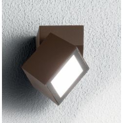 STEVE APPLIQUE DA ESTERNO IP54 ORIENTABILE LED 6W LUCE 4000K BIANCO,SILVER O MARRONE MODERNA ONDALUCE CICIRIELLO - Cristalensi S 2