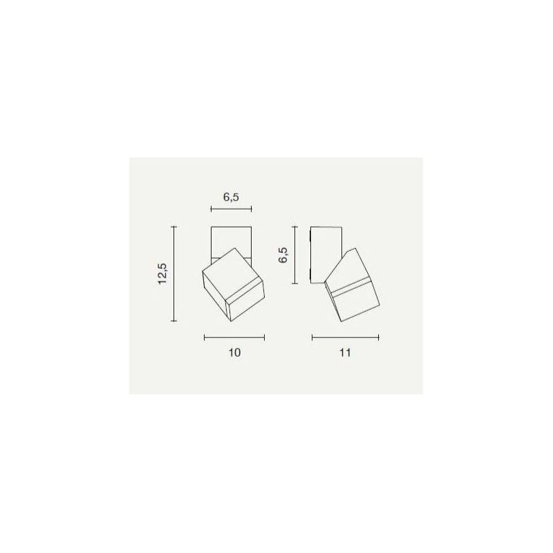 STEVE APPLIQUE DA ESTERNO IP54 ORIENTABILE LED 6W LUCE 4000K BIANCO,SILVER O MARRONE MODERNA ONDALUCE CICIRIELLO - Cristalensi S