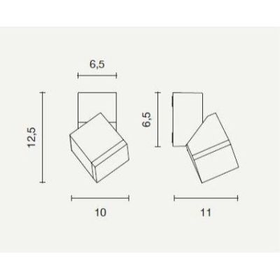 STEVE APPLIQUE DA ESTERNO IP54 ORIENTABILE LED 6W LUCE 4000K BIANCO,SILVER O MARRONE MODERNA ONDALUCE CICIRIELLO - Cristalensi S
