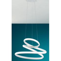 VUELTA SOSPENSIONE LAMPADARIO LED INTEGRATO 50W DIMMERABILE GRIGIA O BIANCA ONDALUCE CICIRIELLO - Cristalensi Shop Online 2