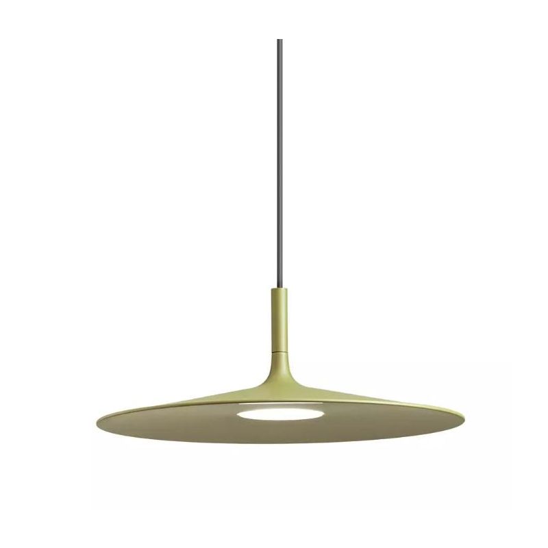 KAI SOSPENSIONE SINGOLA A LED CON PIATTO IN 2 MISURE LUCE 3000K METALLO 5 COLORI MODERNA