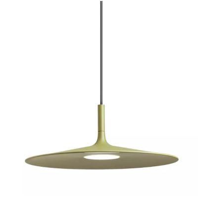 KAI SOSPENSIONE SINGOLA A LED CON PIATTO IN 2 MISURE LUCE 3000K METALLO 5 COLORI MODERNA