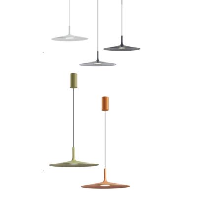 KAI SOSPENSIONE SINGOLA A LED CON PIATTO IN 2 MISURE LUCE 3000K METALLO 5 COLORI MODERNA