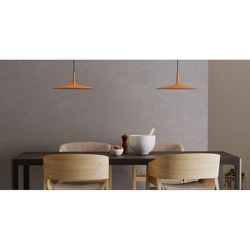 KAI SOSPENSIONE SINGOLA A LED CON PIATTO IN 2 MISURE LUCE 3000K METALLO 5 COLORI MODERNA