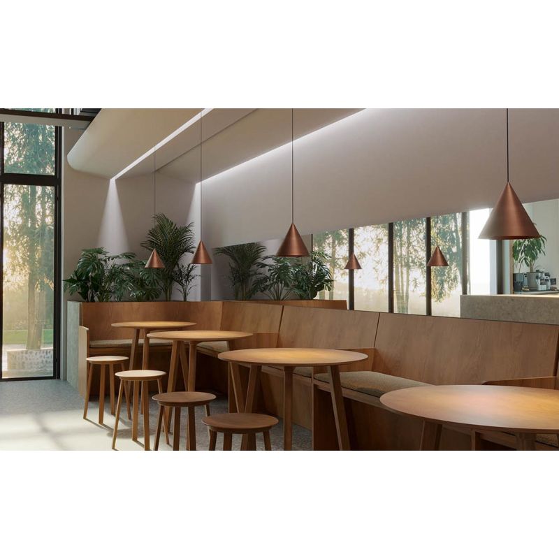 KONOS SOSPENSIONE SINGOLA ALLUMINIO 6 COLORI IN 3 MISURE LAMPADINA ATTACCO E27 DESIGN MODERNO
