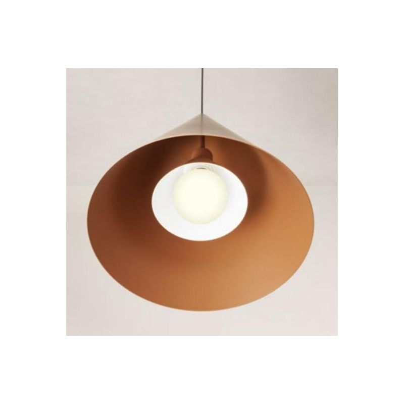 KONOS SOSPENSIONE SINGOLA ALLUMINIO 6 COLORI IN 3 MISURE LAMPADINA ATTACCO E27 DESIGN MODERNO