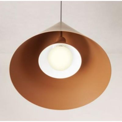 KONOS SOSPENSIONE SINGOLA ALLUMINIO 6 COLORI IN 3 MISURE LAMPADINA ATTACCO E27 DESIGN MODERNO
