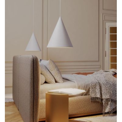 KONOS SOSPENSIONE SINGOLA ALLUMINIO 6 COLORI IN 3 MISURE LAMPADINA ATTACCO E27 DESIGN MODERNO