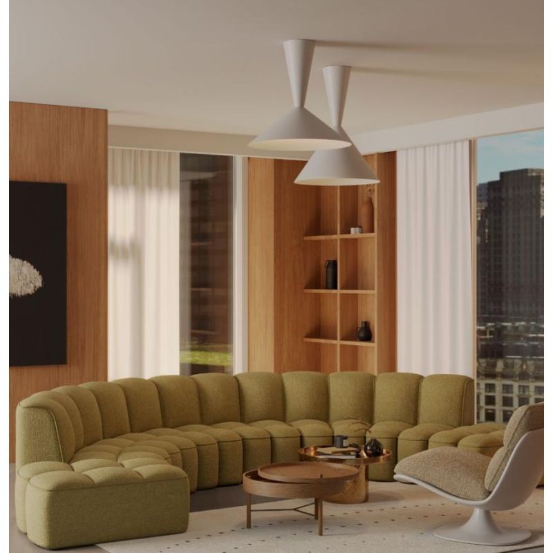 KONOS PLAFONIERA A CONO IN ALLUMINIO 6 COLORI IN 2 MISURE CON LAMPADINA ATTACCO E27 DESIGN MODERNO