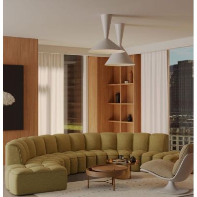 KONOS PLAFONIERA A CONO IN ALLUMINIO 6 COLORI IN 2 MISURE CON LAMPADINA ATTACCO E27 DESIGN MODERNO