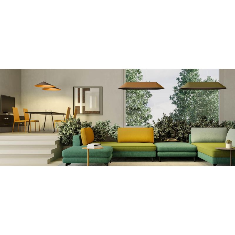 AKIRA LAMPADARIO IN FELTRO FONOASSORBENTE 4 COLORI D75 CM LED 12W LUCE 2700K-3000K MODERNO
