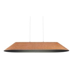 AKIRA LAMPADARIO RETTANGOLARE IN FELTRO FONOASSORBENTE 4 COLORI D75 CM LED 23,5W LUCE 2700K-3000K MODERNO 2