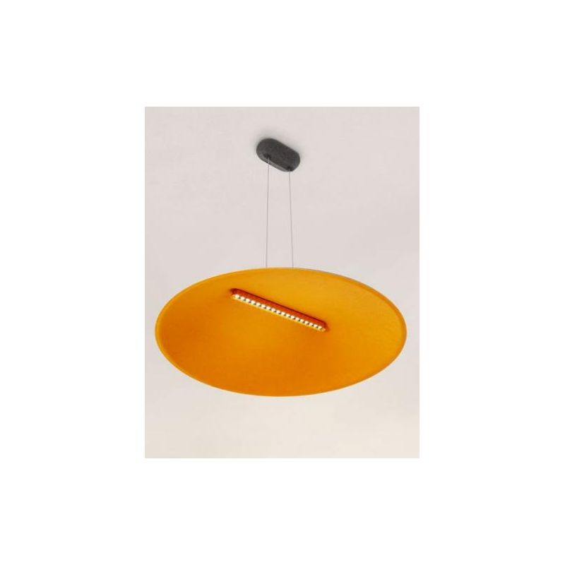 AKIRA LAMPADARIO RETTANGOLARE IN FELTRO FONOASSORBENTE 4 COLORI D75 CM LED 23,5W LUCE 2700K-3000K MODERNO