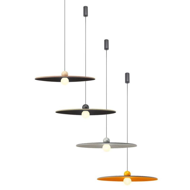NUWA LAMPADARIO IN FELTRO FONOASSORBENTE D60 CM IN 4 COLORI LED 7W LUCE 2700K-3000K MODERNO