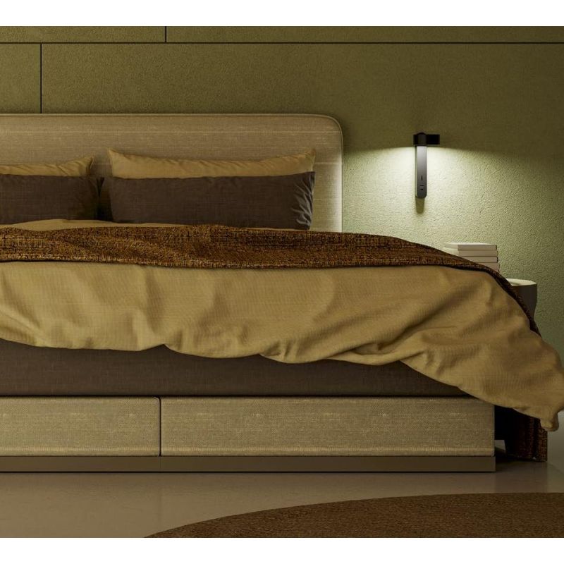 SADES APPLIQUE ORIENTABILE LED 6W LUCE 3000K CON 2 PORTE USB IN ALLUMINIO 4 COLORI DESIGN MODERNO