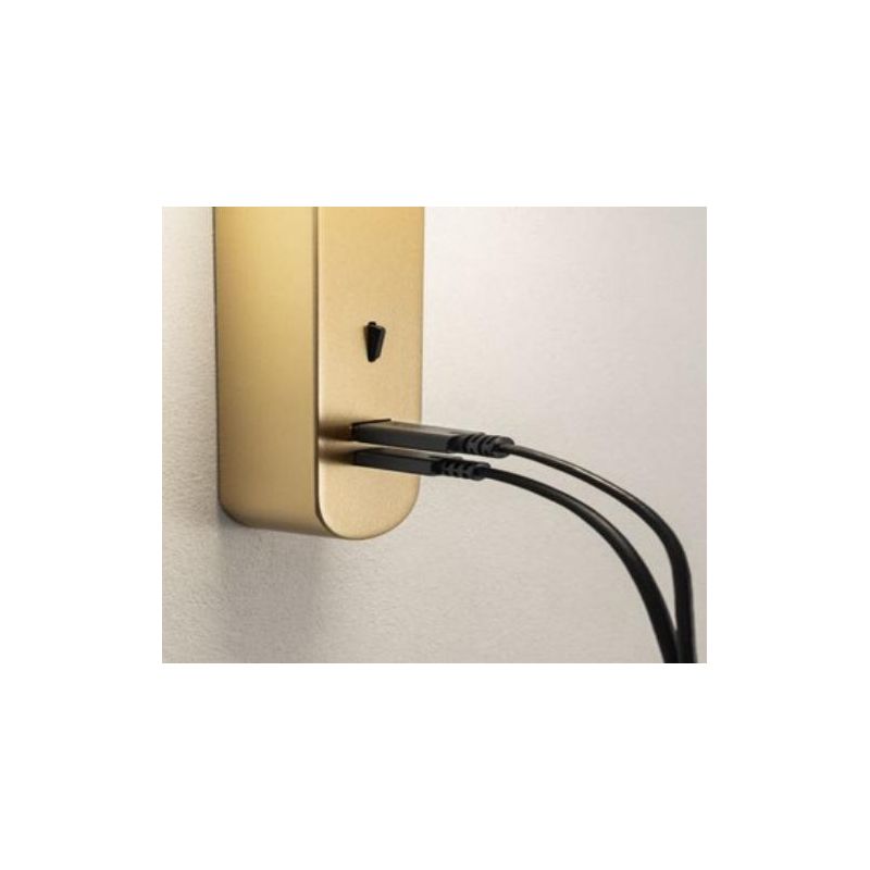 SADES APPLIQUE ORIENTABILE LED 6W LUCE 3000K CON 2 PORTE USB IN ALLUMINIO 4 COLORI DESIGN MODERNO