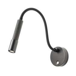 DRILL APPLIQUE CON BRACCIO FLESSIBILE LED 8W LUCE 2700K O 3000K DIMMERABILE ALLUMINIO 3 COLORI MODERNA 2