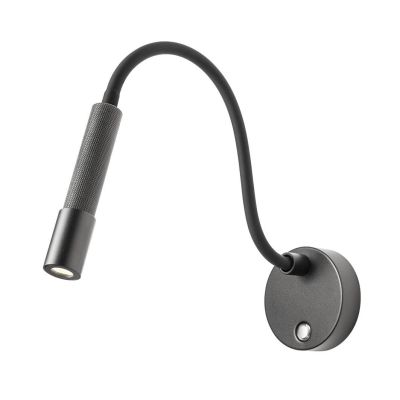 DRILL APPLIQUE CON BRACCIO FLESSIBILE LED 8W LUCE 2700K O 3000K DIMMERABILE ALLUMINIO 3 COLORI MODERNA