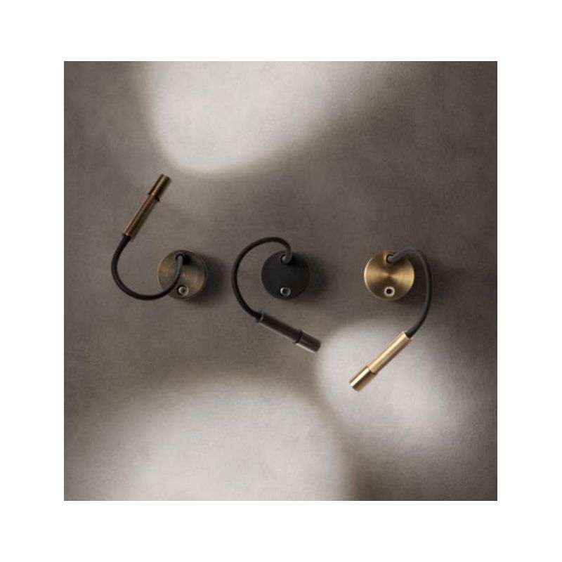 DRILL APPLIQUE CON BRACCIO FLESSIBILE LED 8W LUCE 2700K O 3000K DIMMERABILE ALLUMINIO 3 COLORI MODERNA