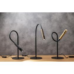 DRILL LAMPADA DA TAVOLO CON BRACCIO FLESSIBILE LED 8W LUCE 2700K O 3000K DIMMERABILE 3 COLORI MODERNA