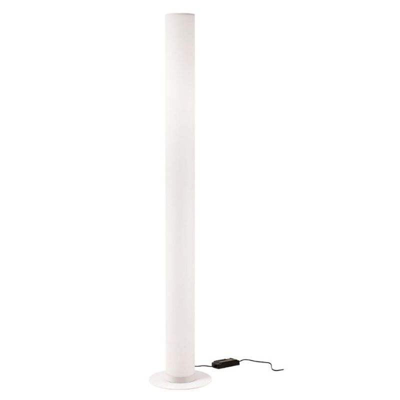 PILON PIANTANA TUBOLARE H180 CM IN METALLO BIANCO LED 57W LUCE 3000K DIMMERABILE DESIGN MODERNO