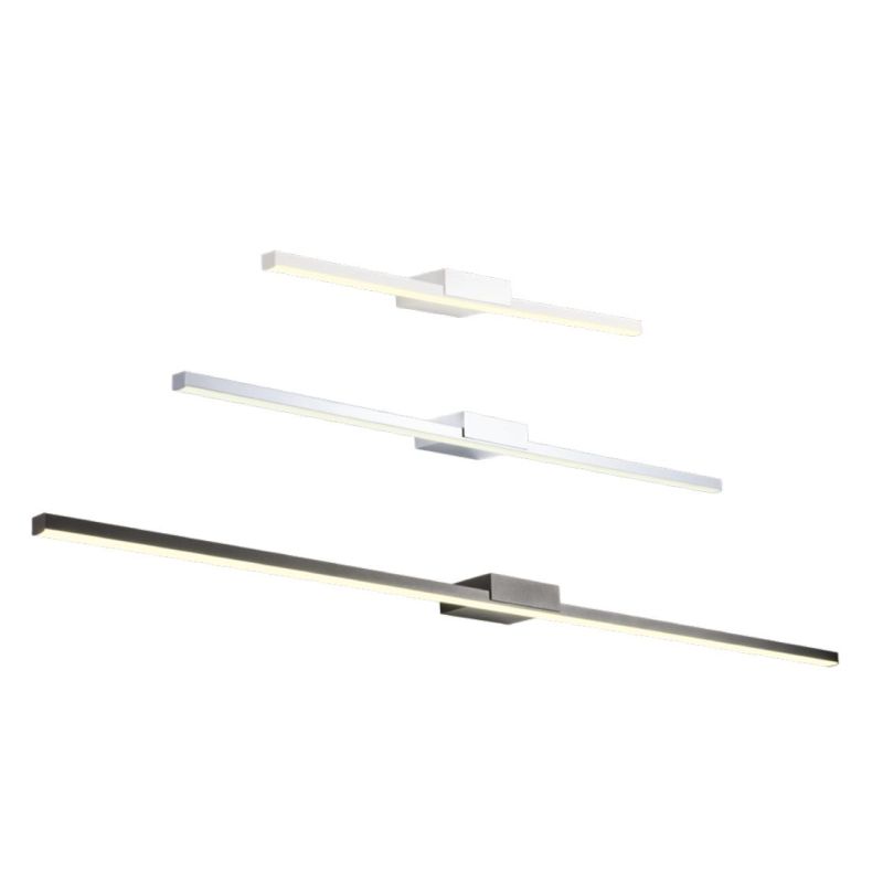 ASTON LAMPADA DA SPECCHIO CM 120-CM90-CM60 LED IP44 LUCE CCT 3000K-4000K ALLUMINIO 3 COLORI MODERNA