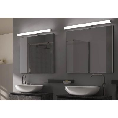 KALI LAMPADA DA SPECCHIO A LED CM 120-CM90-CM60 LUCE CCT 3000K-4000K IP44 IN ALLUMINIO 3 COLORI MODERNA