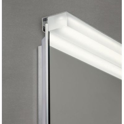 ERMES LAMPADA CON AGGANCIO A SPECCHIO CM 120-CM90-CM60 LED LUCE 3000K O 4000K IP44 IN ALLUMINIO CROMO