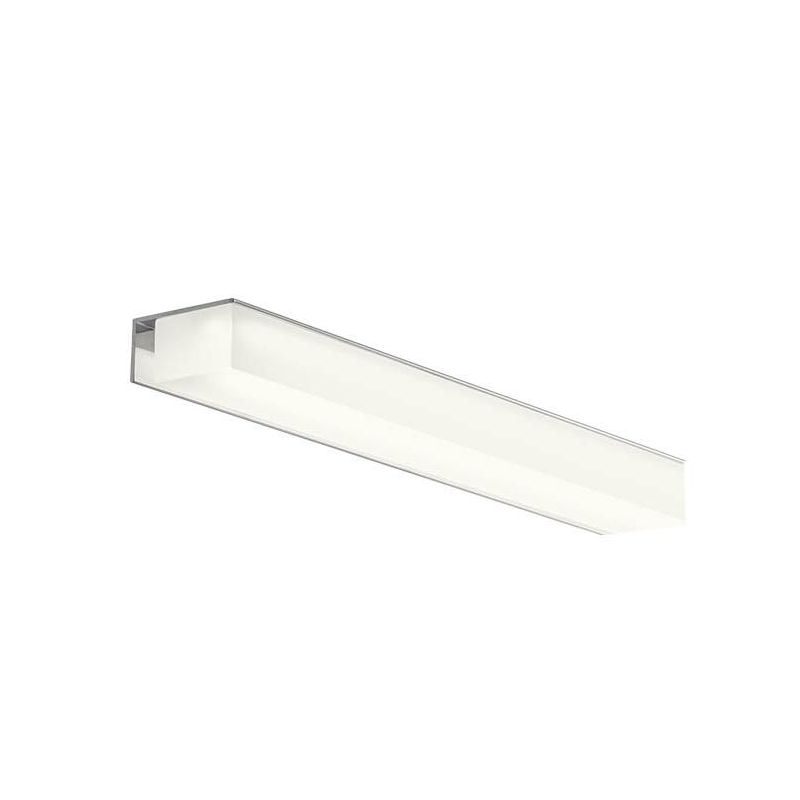ERMES LAMPADA CON AGGANCIO A SPECCHIO CM 120-CM90-CM60 LED LUCE 3000K O 4000K IP44 IN ALLUMINIO CROMO