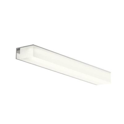 ERMES LAMPADA CON AGGANCIO A SPECCHIO CM 120-CM90-CM60 LED LUCE 3000K O 4000K IP44 IN ALLUMINIO CROMO