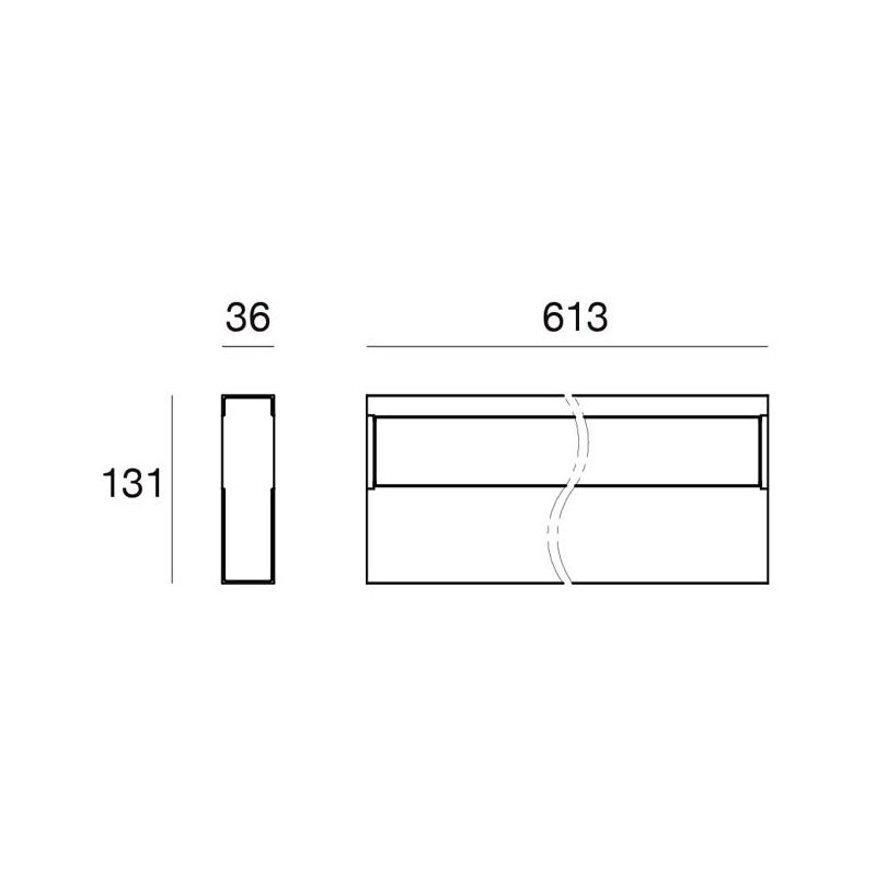 REGOLO LAMPADA DA PARETE MONOEMISSIONE LED 39W MODERNA LUCE 2700K-3000K 3 COLORI LINEA LIGHT