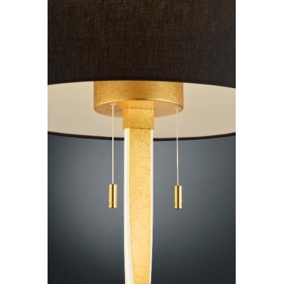 NANDOR PIANTANA MODERNA DOPPIA ILLUMINAZIONE IN METALLO NICHEL O ORO CON PARALUME IN TESSUTO TRIO LIGHTING - Cristalensi Shop On