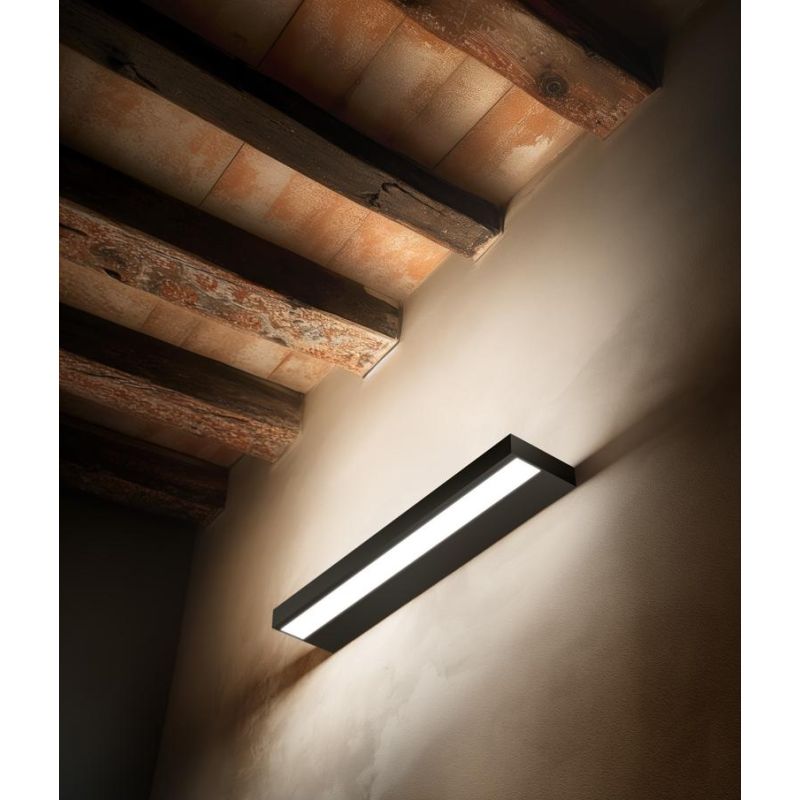 REGOLO APPLIQUE LED 51W BIEMISSIONE LUCE 2700K-3000K BIANCO,NERO E GRIGIO DELLA LINEA LIGHT