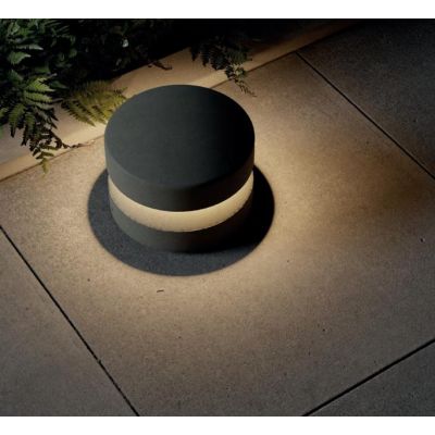 CLIFF PALETTO SEGNAPASSO LED DA ESTERNO IN CEMENTO 3 COLORI IP65 LUCE 2700K-3000K 2 MISURE CON PICCHETTO