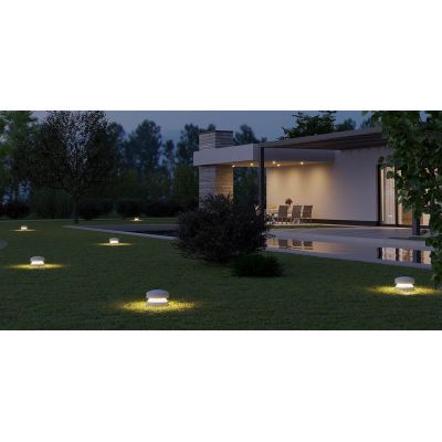 CLIFF PALETTO SEGNAPASSO LED DA ESTERNO IN CEMENTO 3 COLORI IP65 LUCE 2700K-3000K 2 MISURE CON PICCHETTO