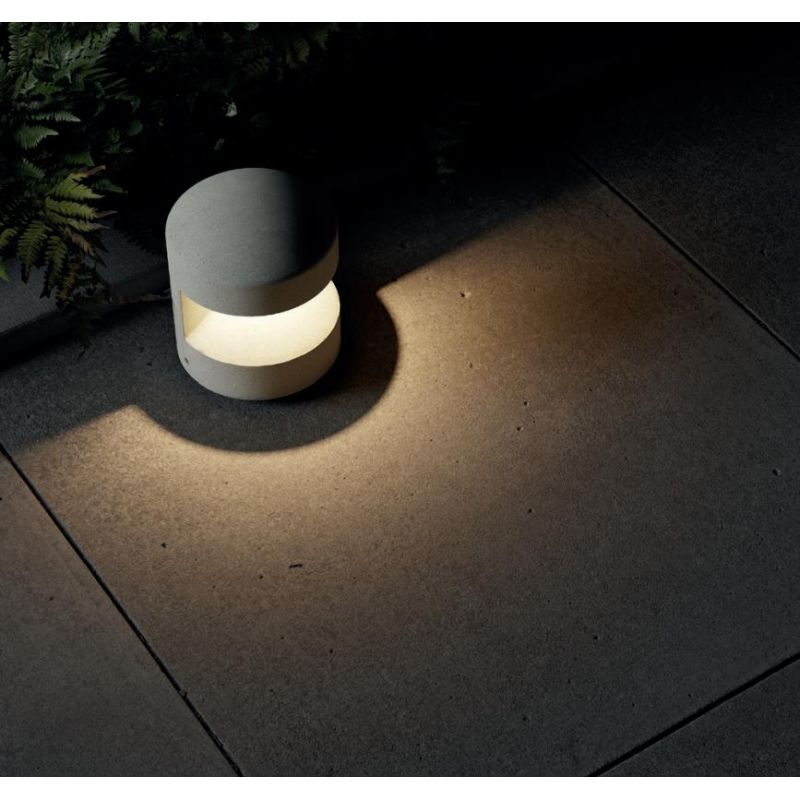 CLIFF PALETTO SEGNAPASSO DA ESTERNO IN CEMENTO 3 COLORI IP65 CON LED LUCE 2700K-3000K 2 MISURE CON PICCHETTO