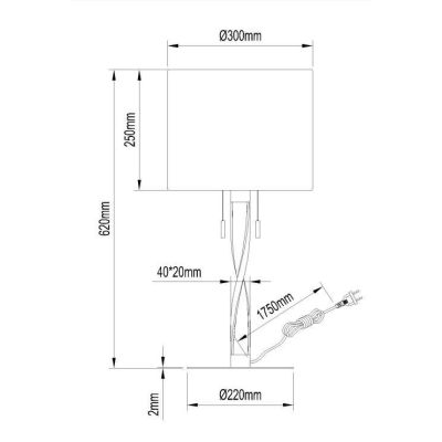 NANDOR LAMPADA DA TAVOLO DOPPIA ILLUMINAZIONE IN METALLO NICHEL O ORO CON PARALUME IN TESSUTO TRIO LIGHTING - Cristalensi Shop O