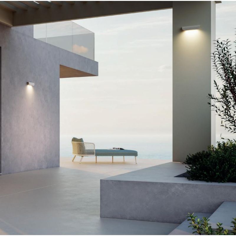 LID LAMPADA DA PARETE DA ESTERNO IN CEMENTO 3 COLORI IP65 LED INTEGRATO LUCE 2700K-3000K MODERNA