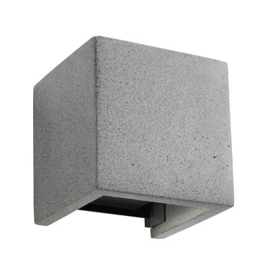 PETRA APPLIQUE CUBO 12X12 IN CEMENTO 3 COLORI IP54 LED 12W LUCE 2700K-3000K FLUSSO REGOLABILE DA ESTERNO