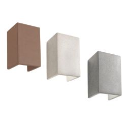 PETRA APPLIQUE RETTANGOLARE IN CEMENTO 3 COLORI IP54 LED 12W LUCE 2700K-3000K FLUSSO REGOLABILE DA ESTERNO