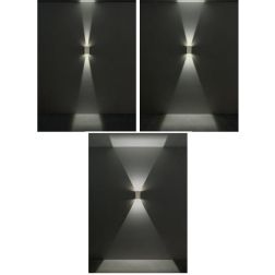 PETRA APPLIQUE RETTANGOLARE IN CEMENTO 3 COLORI IP54 LED 12W LUCE 2700K-3000K FLUSSO REGOLABILE DA ESTERNO 2