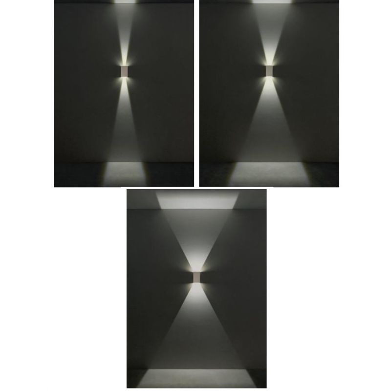 PETRA APPLIQUE RETTANGOLARE IN CEMENTO 3 COLORI IP54 LED 12W LUCE 2700K-3000K FLUSSO REGOLABILE DA ESTERNO