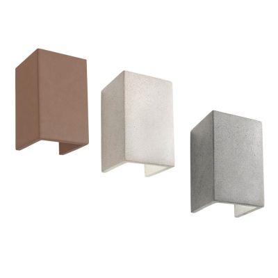 PETRA APPLIQUE RETTANGOLARE IN CEMENTO 3 COLORI IP54 LED 12W LUCE 2700K-3000K FLUSSO REGOLABILE DA ESTERNO