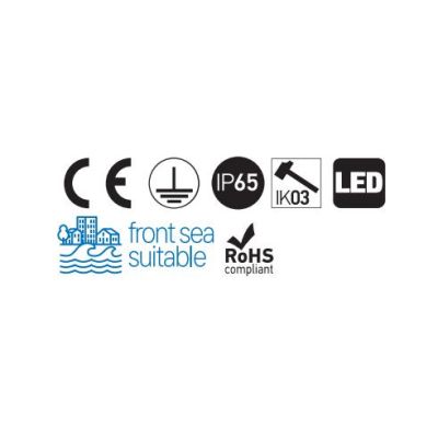 URON LAMPADA DA PARETE IN CEMENTO 3 COLORI IP65 LED INTEGRATO LUCE 2700K-3000K DA ESTERNO MODERNA