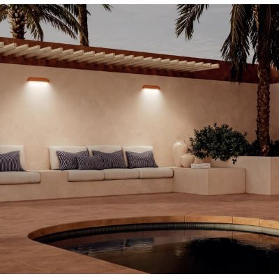 URON LAMPADA DA PARETE IN CEMENTO 3 COLORI IP65 LED INTEGRATO LUCE 2700K-3000K DA ESTERNO MODERNA