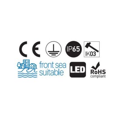 FUNN PLAFONIERA IN CEMENTO DA ESTERNO 3 COLORI IP65 LED 9W LUCE 2700K-3000K H10 CM MODERNA