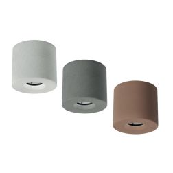 FUNN PLAFONIERA IN CEMENTO DA ESTERNO 3 COLORI IP65 LED 9W LUCE 2700K-3000K H10 CM MODERNA