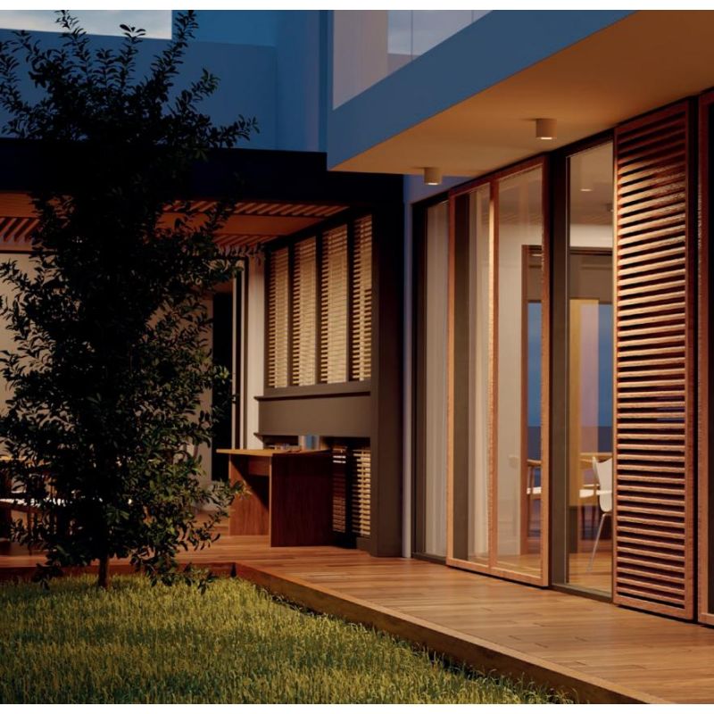 FUNN PLAFONIERA IN CEMENTO DA ESTERNO 3 COLORI IP65 LED 9W LUCE 2700K-3000K H10 CM MODERNA
